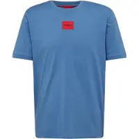 HUGO BOSS Shirt 'Diragolino212' blauw denim / rood / zwart