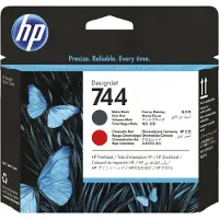 HP 744 Matte Black & Red Printhead
