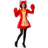 MOM Lobster Woman Costume Oranje M-L Kinderen