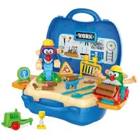 Giros Construction Set Suitcase 39 Pieces Blauw Kinderen