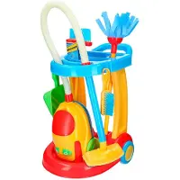 Colorbaby My Cleaning Trolley With Vacuum Cleaner Simulation Game Veelkleurig 3 Years Kinderen