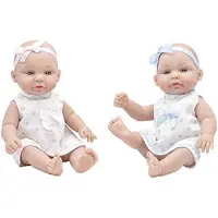 Rosa Toys Pink And Blue Twins Dresses Doll 28 Cm Transparant Kinderen