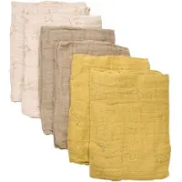 Pippi Organic Cloth 6 Pack 65x65 Cm Muslin Beige