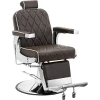 Expondo Kappersstoel met voetensteun - 58 - 71 cm - 150 kg - Bruin