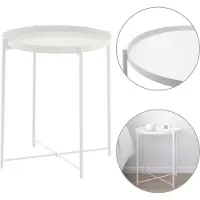 Sarcia.eu GLADOM Tafel met dienblad, wit45x53 cm