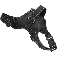 Springos Hondentuigje - Hondenharnas - Verstelbaar - Zwart - 10 - 18 KG - S