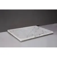 Forzalaqua Fresco douchebak 120x90cm carrara gepolijst met afvoerputje RVS