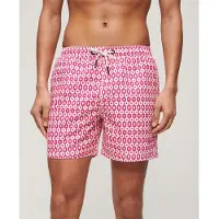 Superdry Gerecyclede Zwemshort met Print - 38 cm Roze Grootte: S