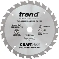 Trend Cirkelzaagblad 165x15.88mm 24T