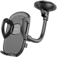 Hoco Telefoonhouder voor Voorruit met Zuignap – 360° Draaibaar – Geschikt voor 4.7-7 Inch Smartphones – Zwart