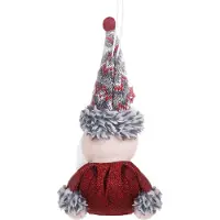 Springos Kerstman Hangend - Kerstdecoratie - Kerstdwerg - Hangend - 19 cm