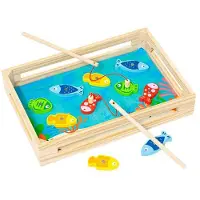 MOLTO Wood Fishing Game 22x22x8.50 Cm Blauw Kinderen