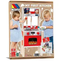 MOLTO My First Wooden Kitchen With 10 Accessories 73x23.5x34 Cm Transparant Kinderen