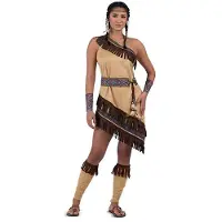 MOM Indian Maiden Woman Costume Bruin XL Kinderen