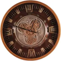Baroque - Klok - Wandklok Yorkville 46 cm - Goud - Rond - Metaal - 46x46x8.5 - Iron+glass