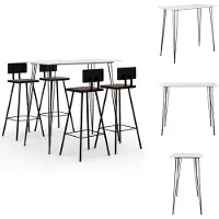 vidaXL Barset - Barsets - Bar Set - Bar Sets - 5-delige Barset wit