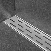Easy drain Compact Wall afvoergoot enkele plaat met zijuitloop 6x100cm 30mm RVS EDCOMW1000-30