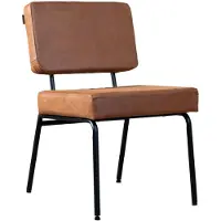 Bronx Industriële eetkamerstoel Espen cognac eco-leer