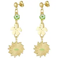 Yehwang Oorbellen floral flawless - goud