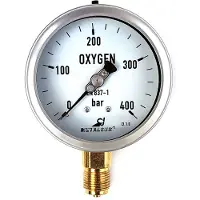 Metalsub Oxygen Classe 1 100 Mm 0-400 Bar Pressure Gauge Zilver 100 mm