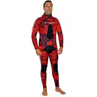 Picasso Camo Blood 7 Mm Spearfishing Wetsuit Rood,Zwart L Man