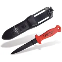 Spetton Stylet Medium Teflon Coated Sheet Knife Rood