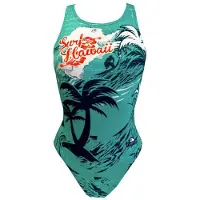 Turbo Surfer Hawaii Vintage Swimsuit Groen XL Vrouw