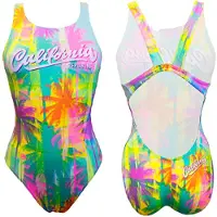 Turbo Cali Palms Swimsuit Veelkleurig 9-10 Years Meisje