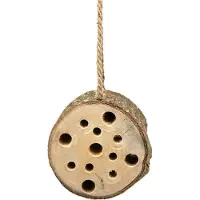 Alma Garden Insectenhotel boomstam - hout - om op te hangen - 10 x 9 cm
