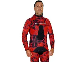 Picasso Camo Blood 7 Mm Spearfishing Jacket Rood M Man
