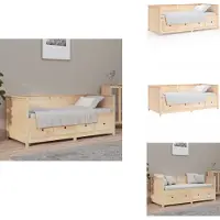 vidaXL Dagbed, 75x190 cm, massief grenenhout - Bedden & bedframes