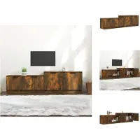 vidaXL Tv-kast - Tv-kasten - Tv-meubel - Hifi-meubel - Tv-meubel 158,5x36x45 cm bewerkt hout gerookt eikenkleurig