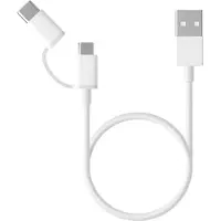 Xiaomi Kabel Micro USB Xiaomi Mi 2-in-1 USB Cable (Micro USB to Type C) 100cm Wit 1 m
