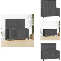 vidaXL Tuinkist, grijs, 121x55x64 cm, massief grenenhout - Tuinkisten