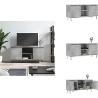 vidaXL Tv-meubel - Tv-meubelen - Tv Kast - Opbergkast - Tv-meubel 104x35x50 cm bewerkt hout betongrijs