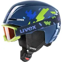 Uvex Viti Set, ski helm + ski bril, junior, donkerblauw