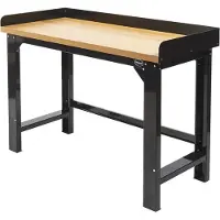 Datona Werkbank PRO - bamboe werkblad - legbord - 150 cm - zwart
