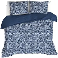 De Witte Lietaer Dekbedovertrek Igor Royal Blue Percal-240 x 200 / 220 cm | Lits-Jumeaux