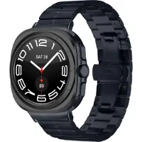 Strap-it Luxe metalen smartwatch band met vlindersluiting - geschikt voor de Samsung Galaxy Watch Ultra 2 (2026) / Ultra (2024/2025) - titanium gray
