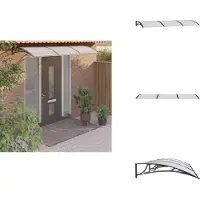 vidaXL Deurluifel - Deurluifels - Afdak Voordeur - Luifel Voordeur - Deurluifel 300x100 cm polycarbonaat zwart