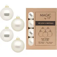 Inge-glas Inge Christmas Goods kerstballen - 12x st - champagne - glas - 8 cm