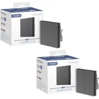 Aqara Smart Wall Switch H1 (zonder NUL, single rocker) - Grey