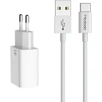 Mcdodo USB Dual Oplader CH-6721 (EU), Type-C, 1 meter reisset (wit)