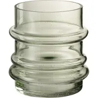 J-Line Vaas | glas | groen | 14x14x (h)15 cm