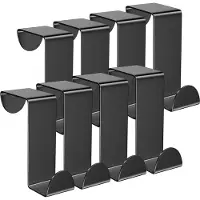 TOJ Keukendeurhaken Set van 8 Stuks - Keukenkast haken Deurkapstok - 5KG Belastbaar - RVS - Mat Zwart - LET OP: XL