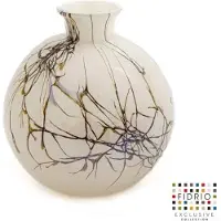 Fidrio Glas Fidrio - Lightening vaas - model bolvase with neck - 19 cm