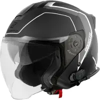 Bogotto H586 BT Illus Zwart Grijs Bluetooth Jethelm Maat 2XL