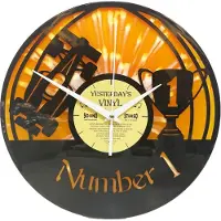 Bennies Fifties Vinyl Klok Race Number 1 - Gemaakt Van Een Gerecyclede Plaat - Speciale Editie