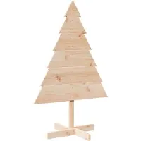 vidaXL Kerstdecoratie kerstboom 110 cm massief hout