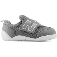 New Balance Kids New-B First grijs leren schoenen (18.5 W), Plat, Klittenband, Casual, kinderkleding NW1STV1